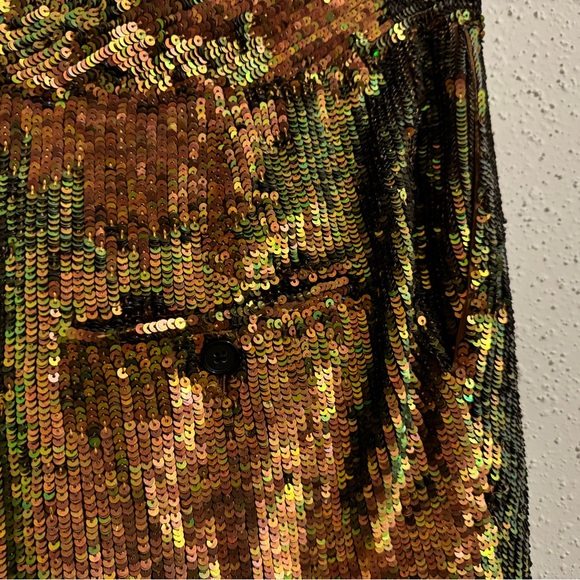3.1 Phillip Lim Gold Sequin Silk Mini Shorts - Size 0 - Picture 7 of 10